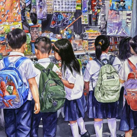 pambata II / Children 2, 21 x 29 inches, sold